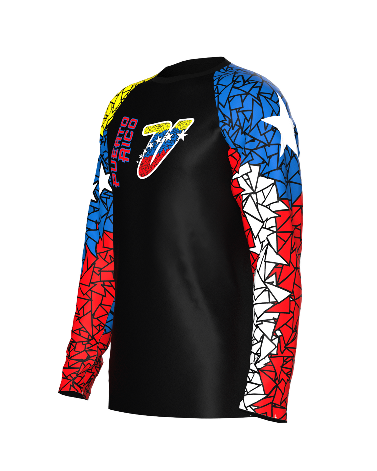 Puerto Rico y Venezuela Un Encuentro de Culturas Jersey Full Print de Sublimación