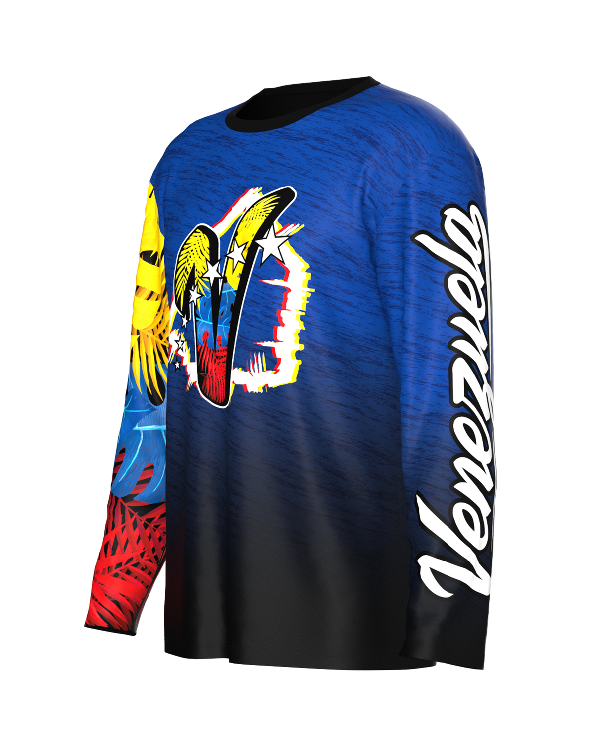 Jersey de Sublimación Azul con Escudo de Venezuela: Estilo que Inspira Pasión